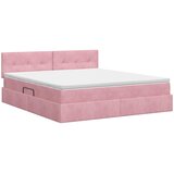  s od storage s uzglavljem Ružičasta 160 x 200 cm Baršun | shoptok.hr