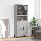 vidaXL Visoka komoda siva sonome 69 5x34x180 cm od konstruiranog drva | shoptok.hr