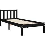vidaXL Posteljni okvir z vzglavjem crn 2FT6 trden les | Shoptok.si