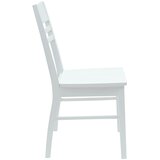  Trpezarijske stolice 2 kom. Čvrsto drvo od gume Bijelo Bijela 43 x 54 x 89 cm | Shoptok.si