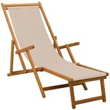  Sklopiva ležaljka za sunčanje 2 pcs 3 Pozicija Bež - Bež 2 | shoptok.hr