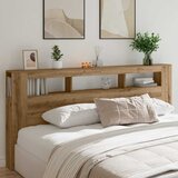  LED uzglavlje boja hrasta artisan 220x18,5x103,5 cm drveni | shoptok.hr