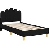  Krevet za djecu s uzglavljem Crna 80 x 160 cm Tkanina | shoptok.hr