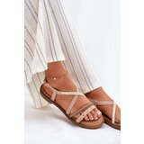 VINCEZA Flat Sandals With Decorative Straps | Shoptok.si