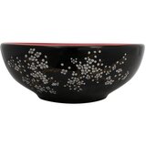 Nadgradni umivaonik crno-crveni okrugli Φ 41 x 14 cm keramički | shoptok.hr