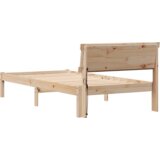  Okvir kreveta s uzglavljem i LED - 90 x 200 cm - od punog borovog drva | shoptok.hr