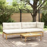 3 Komad Jedinične vrtne Pallet sofe Čvrsto drvo akacije | shoptok.hr