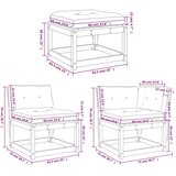 vidaXL 5-dijelni set vrtnih sofa od masivne borovine s jastucima | shoptok.hr