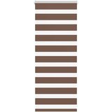 vidaXL Zebra zavesa rjava 55x100 cm širina blaga 50,9 cm poliester, (5000297817) | Shoptok.si