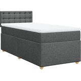  Krevet s oprugama i madracem tamnosivi 90 x 190 cm od tkanine | shoptok.hr