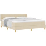 VidaXL Postelja z vzmetnico z vzmetnico krema 200 x 180 cm Poliester, (5000126545) Slike