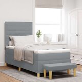 Box Vzmetnica s posteljo in klopi svetlo siva 90x190 cm, (22067115) | Shoptok.si