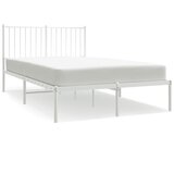  Metalni okvir za krevet s uzglavljem bijeli 120 x 190 cm | shoptok.hr