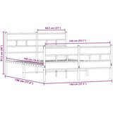  Metalni okvir kreveta bez madraca boja hrasta sonome 140x190 cm | Eponuda.ba