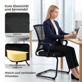  Set od 2 ergonomske uredske stolice bez kotačića crne | shoptok.hr
