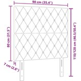 vidaXL Crni naslon za glavu s kristalnim gumbima 90 cm baršunasti Crni naslon za glavu s kristalnim gumbima 180 cm baršunasti | shoptok.hr