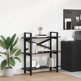 vidaXL Knjižna polica Črna Orehovina 100 x 33,5 x 102 cm | Shoptok.si