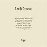 WoodWick Trilogy Lush Nectar mirisna svijeća s drvenim fitiljem 610 g | shoptok.hr