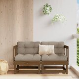  The Living Store Vrtni kotni kavči 2 kosa medeno rjav trden borov les - Vrtna Kotna Sedežna Garnitura, (21443780) Cene