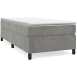 The Living Store Box spring postelja z vzmetnico svetlo siva 100x200 cm žamet - Box Spring Postelja, (21489801) | Shoptok.si