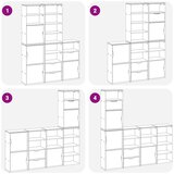  Bočni ormarići 5 kom ODDA bijeli 40x24x79 cm puno drvo bor | shoptok.hr