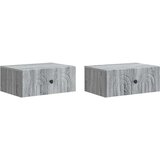  Stenski nočni omarici 2 pcs Siva Sonoma 49 x 34,5 x 20 cm, (5000209779) | Shoptok.si