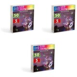 Family Christmas 3x 50 LED 5m božično - novoletne micro LED lučke na baterije 3 x AA večbarvne Cene
