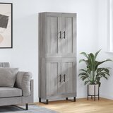 vidaXL Visoka komoda siva sonome 69 5x34x180 cm od konstruiranog drva | shoptok.hr
