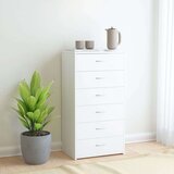 vidaXL komoda s 6 predali bela 50x34x96 cm iverna plošča | Shoptok.si