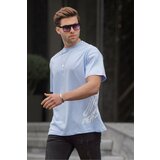 Madmext Baby Blue Patterned Men's T-Shirt 6178 cene