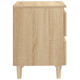  Noćni ormarići i noge od borovine 2 kom boja hrasta 40x35x50 cm | Eponuda.com