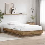  Krevetna konstrukcija s LED svjetlom Hrast artisan 80 x 200 cm | shoptok.hr