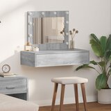 vidaXL siva sonoma iverna plošča 83 x 40 x 70 cm ogledalo | Shoptok.si