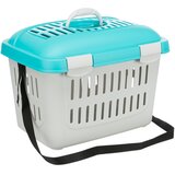 Trixie transportni boks Capri - D 44 x Š 33 x V 32 cm (svetlo siv /turkizen) | shoptok.hr