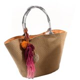 Mhome Torba za na plažo 55x30x17 natur / več barv / papir, poliester, (20840706) | Shoptok.si