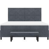 Box Postelja z vzmetnico z vzmetnico Temno siva 180 x 200 cm Žamet, (5000127000) | Shoptok.si