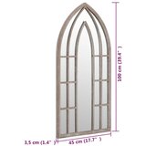  Vrtno ogledalo boja pijeska 100x45 cm željezno vanjska upotreba | shoptok.hr