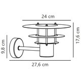 Nordlux Spoljno zidno svetlo BASTIA 1xE14/12W/230V IP54 mat hrom | Eponuda.com