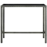  Vrtni barski stol sivi 130 x 60 x 110 cm od poliratana i stakla | shoptok.hr