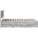  Krevetna konstrukcija s ladicama Betonski sivi 135 x 190 cm | shoptok.hr