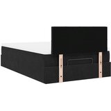  Otomanski krevet s madracem crni 120x200 cm baršunasti | shoptok.hr