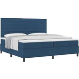  Krevet s oprugom i madracem Plavi 200x200 cm Tkanina | shoptok.hr