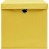 vidaXL Kutije za pohranu s poklopcima 4 kom žute 32x32x32 cm tkanina | shoptok.hr