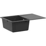  Jednostruki kuhinjski sudoper Granit 67 x 46 x 19 cm Grafitna | shoptok.hr