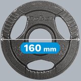 Rebel Active olimpijski utezi od lijevanog željeza 4x1,25 kg, rupa 51 mm, ploča s ručkama | shoptok.hr