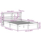 vidaXL Posteljni okvir z vzglavjem 120x190 cm trdna borovina, (21311234) | Shoptok.si