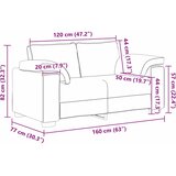  Dvosjed Vinska crvena 160 cm tkanina | shoptok.hr