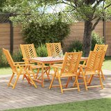  Vrtna stolica 6 pcs Smeđa 57 x 72 x 109 cm Čvrsto drvo akacije | Eponuda.ba