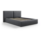 Cosmopolitan Design Tamno sivi tapecirani bračni krevet s prostorom za pohranu s podnicom 140x200 cm Arendal – Cijene