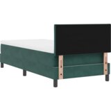 vidaXL Box Spring Krevet s Madracem Tamnozelena 90x200 cm Baršun | shoptok.hr